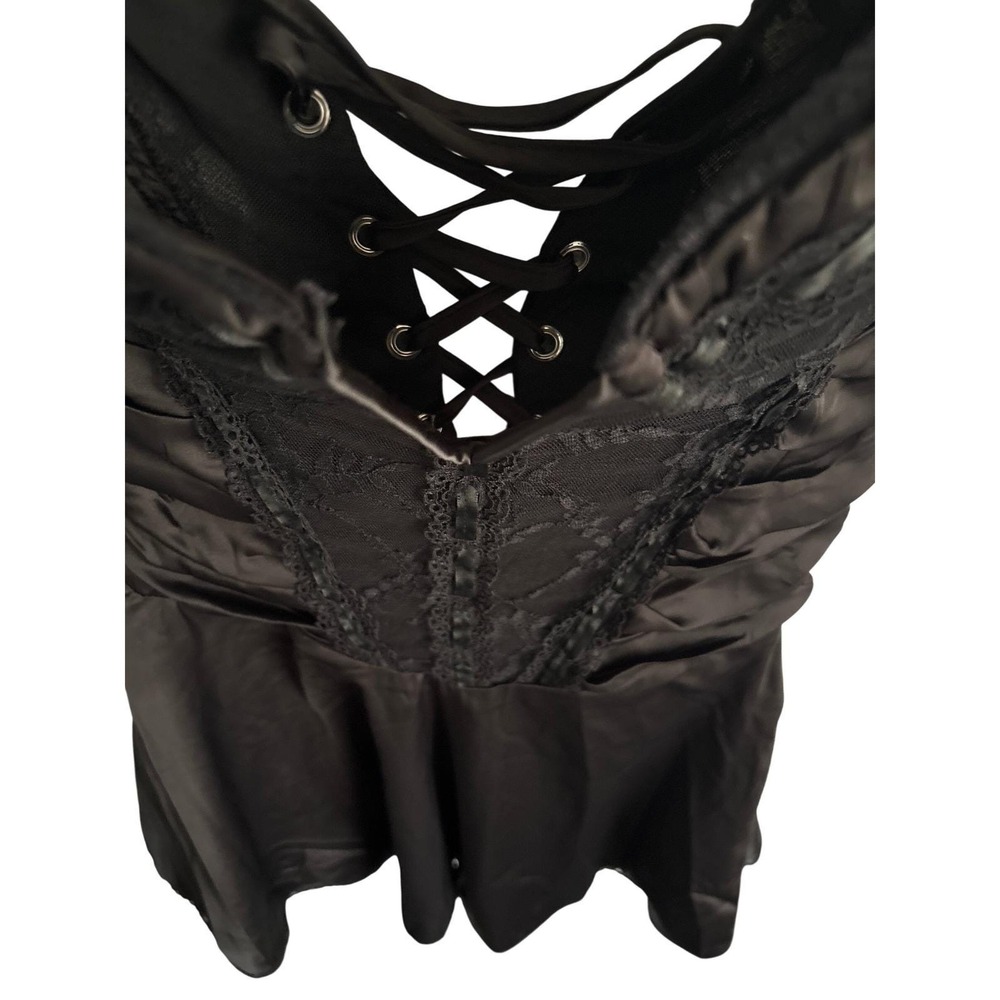 Y2K Gothic Black Corset Dress Dark Romance Fantasy Cosplay Festival  Alternative - Picture 6 of 7